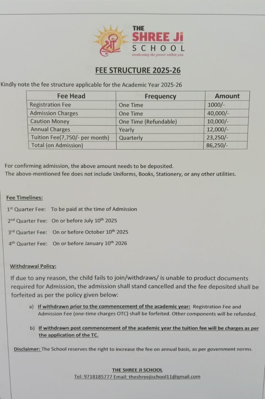 fee structure